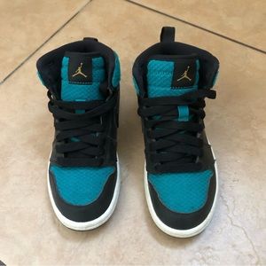 Nike Jordan 1 Retro High GP Black/Metallic Gold-Rio Teal Size 12